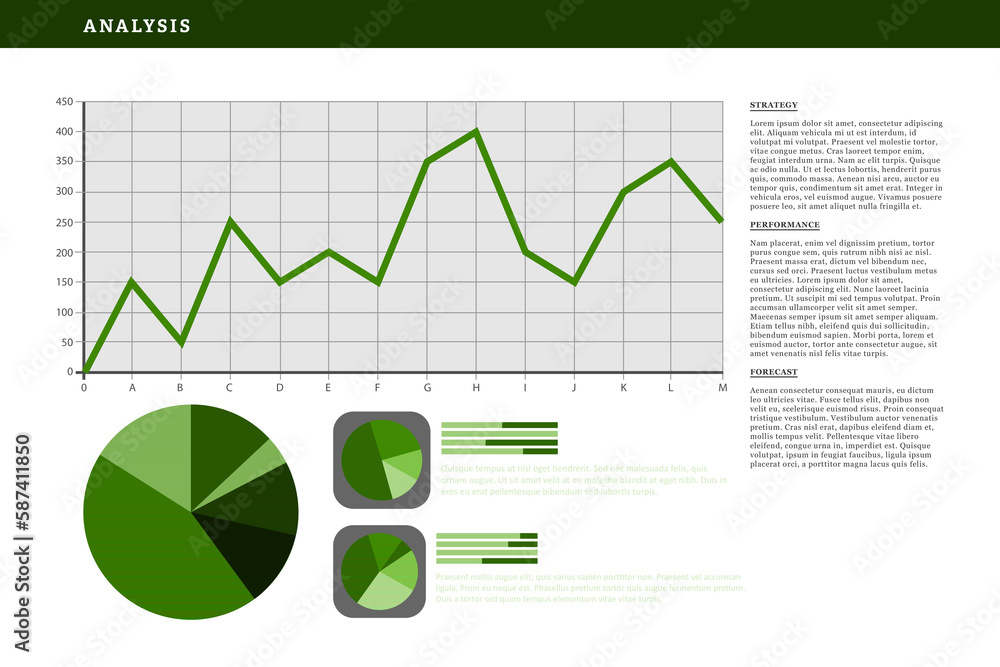 Business interface with graphs and data Business interface with graphs and data