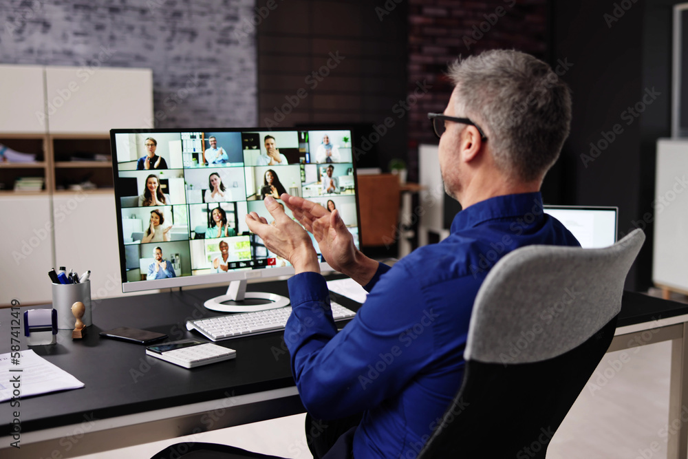 Clapping In Virtual Video Conference Call Clapping In Virtual Video Conference Call