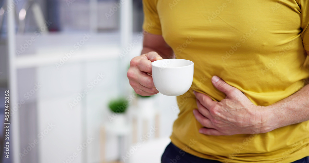 Coffee Stomach Ache. Digesting Acid Pain Coffee Stomach Ache. Digesting Acid Pain