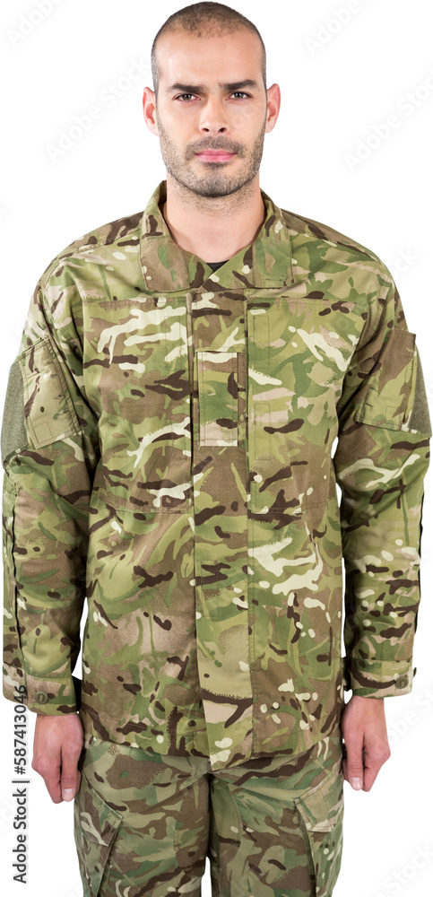 Portrait of confident soldier standing Portrait of confident soldier standing