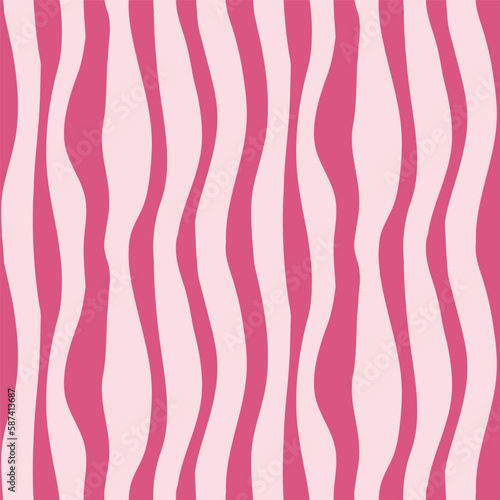 Seamless abstract striped vector pattern