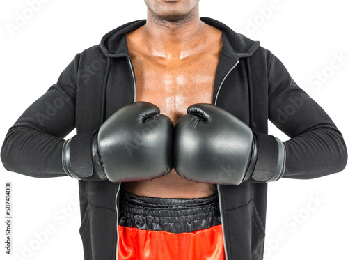 Boxer preparing for the tournament