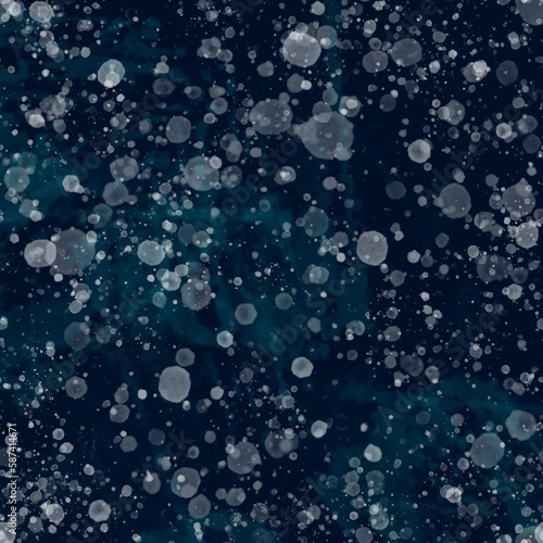 Deep blue abstract background. Abstract seamless pattern. Ink drops, paint texture, grunge background.
