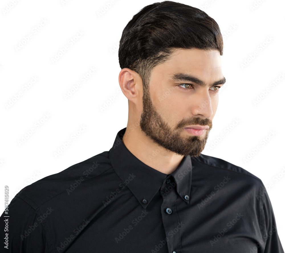 Fototapeta premium Man posing against white background