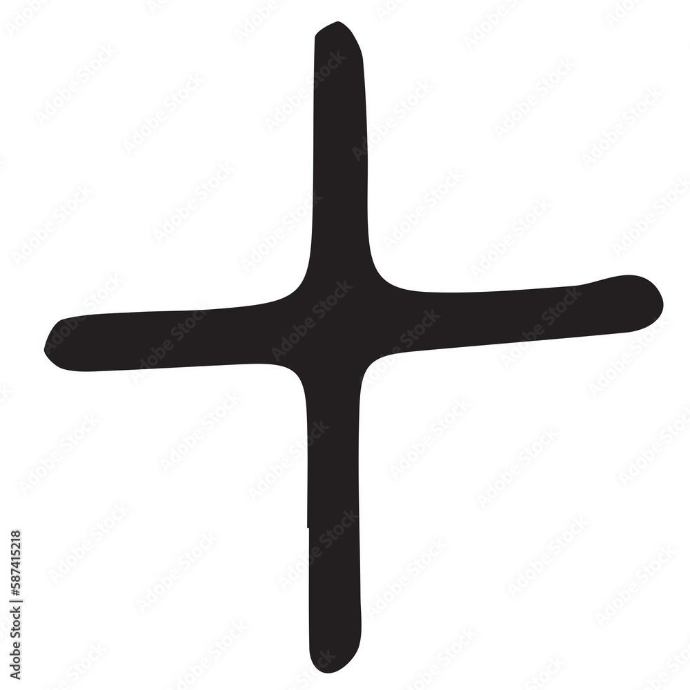 Plus sign over white background Plus sign over white background