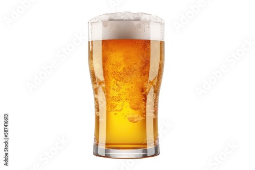 Wallpaper Mural glass of beer isolated on white background. generative ai Torontodigital.ca