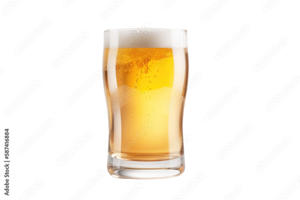 glass of beer isolated on white background. generative ai glass of beer isolated on white background. generative ai