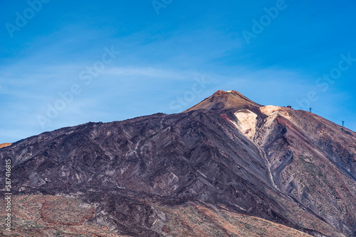 Peak of Teide Volcano on sunny March day.