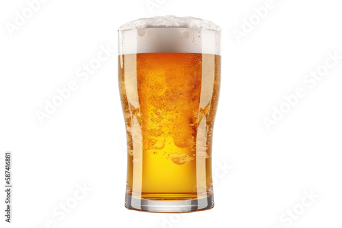 Wallpaper Mural glass of beer isolated on white background. generative ai Torontodigital.ca