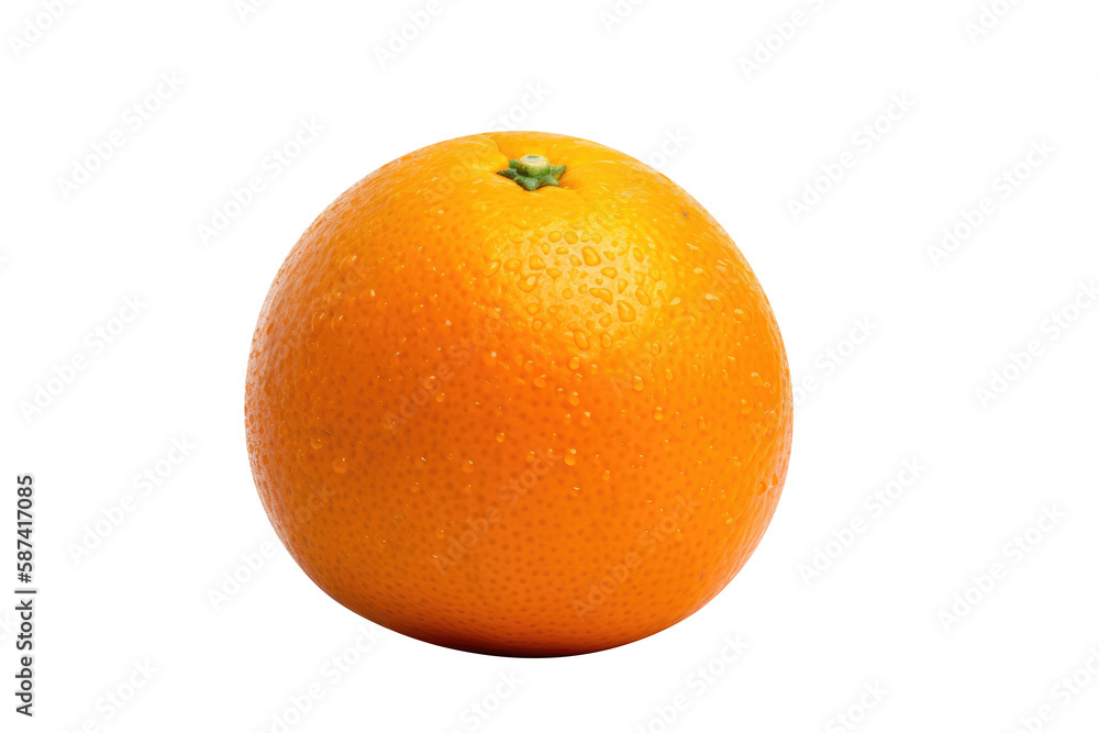 Orange fruit isolated on a white background. generative ai Orange fruit isolated on a white background. generative ai