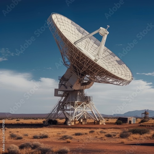 Radio Telescope Scanning the Skies for Signals