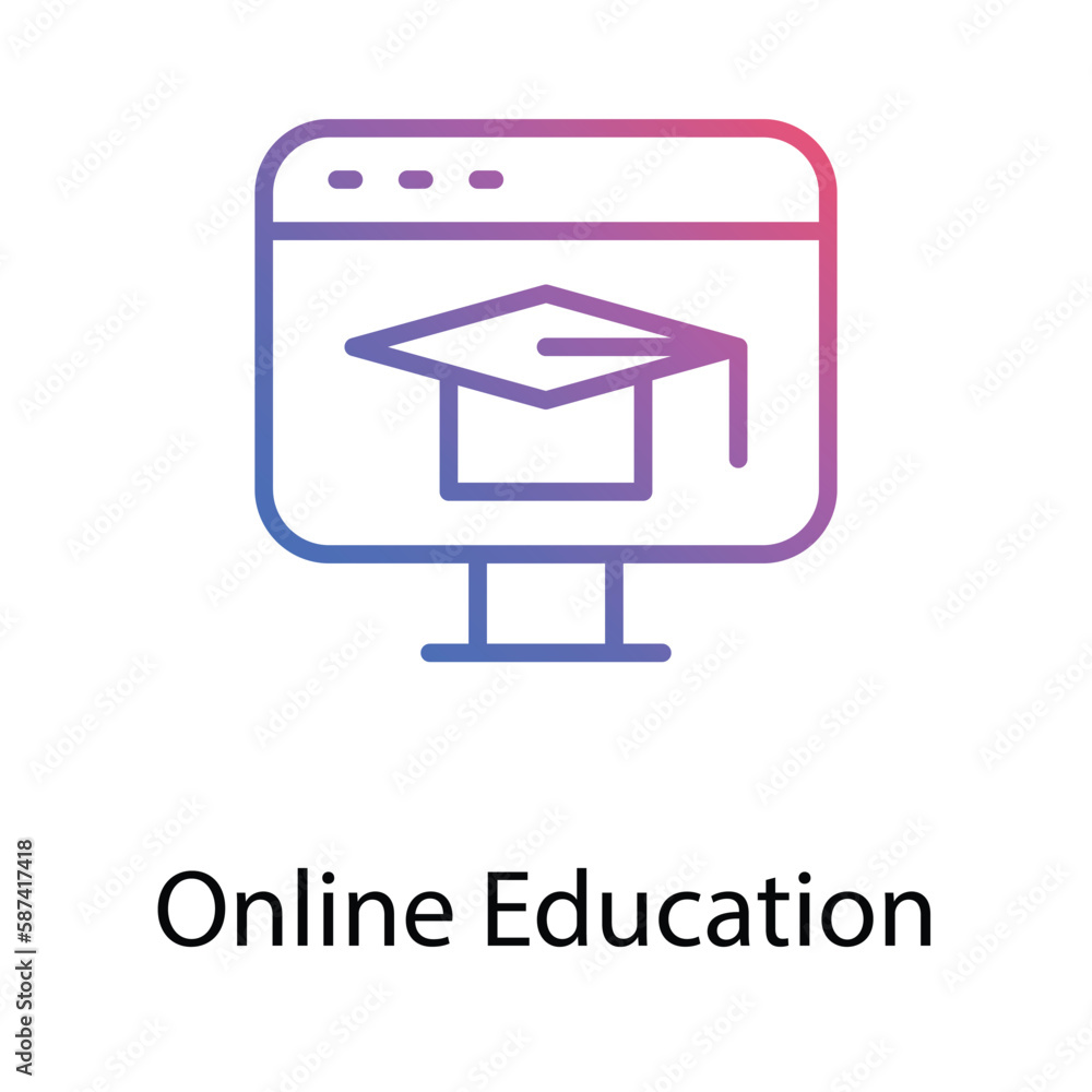 Online Education icon. Suitable for Web Page, Mobile App, UI, UX�and�GUI�design. Online Education icon. Suitable for Web Page, Mobile App, UI, UX�and�GUI�design.