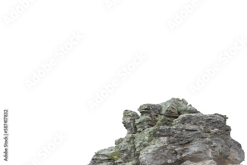 Rock over white background