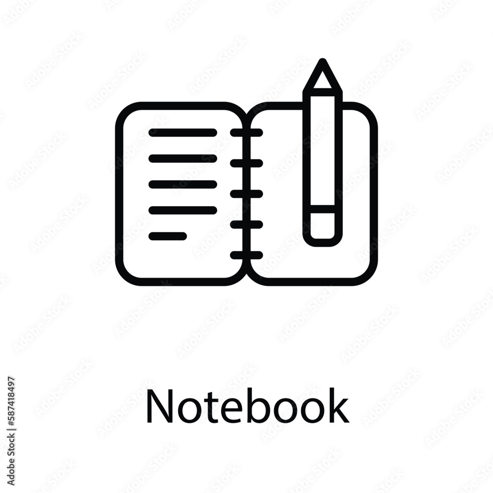 Notebook icon. Suitable for Web Page, Mobile App, UI, UX�and�GUI�design. Notebook icon. Suitable for Web Page, Mobile App, UI, UX�and�GUI�design.