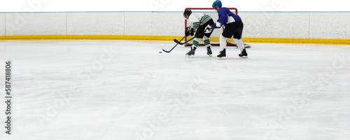Canvas Print Players playing ice hockey