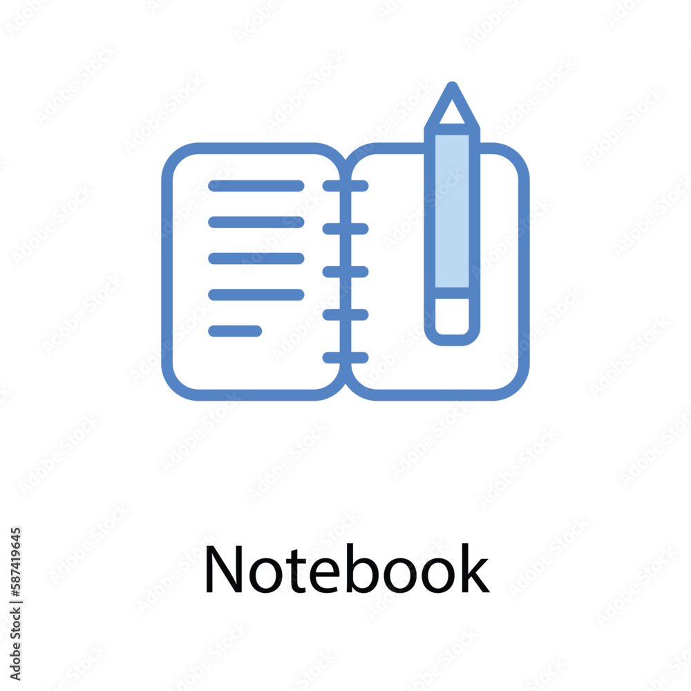Notebook icon. Suitable for Web Page, Mobile App, UI, UX�and�GUI�design. Notebook icon. Suitable for Web Page, Mobile App, UI, UX�and�GUI�design.