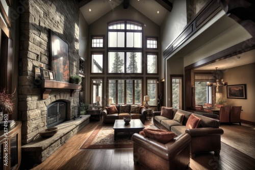 Spacious Great Room with High Ceilings and Abundant Natural Light