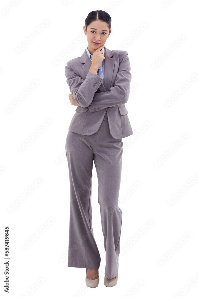 Portrait of a thoughtful brunette businesswoman Portrait of a thoughtful brunette businesswoman