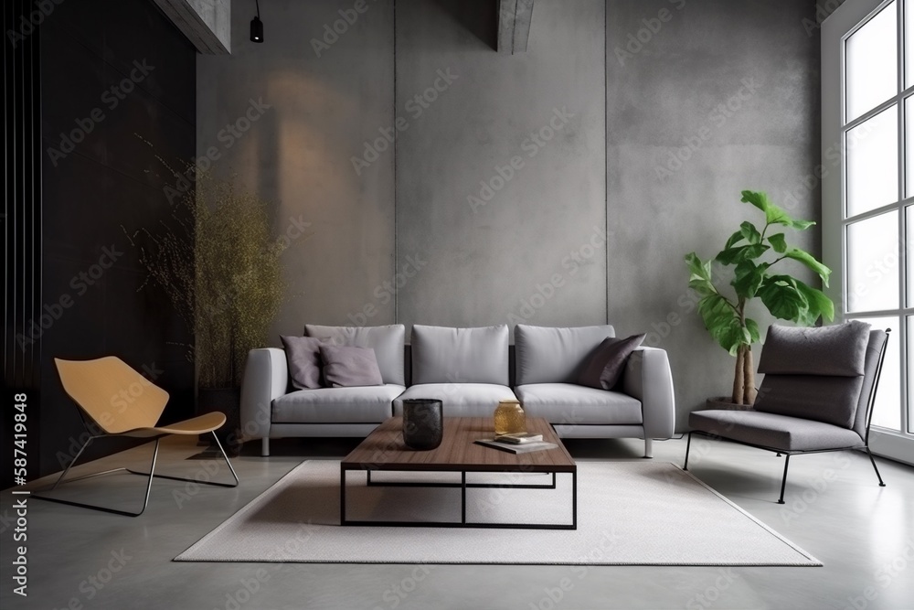 interior style decoration white furniture carpet home green wall house luxury three-dimensional. Generative AI. interior style decoration white furniture carpet home green wall house luxury three-dimensional. Generative AI.