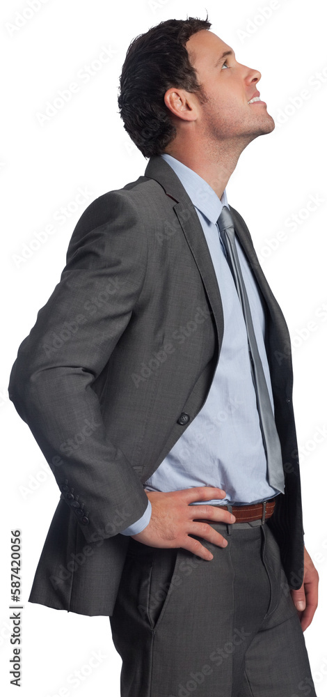 Smiling businessman with hand on hip Smiling businessman with hand on hip