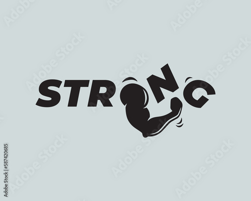 wordmark typography logo of fitness gym sports activity