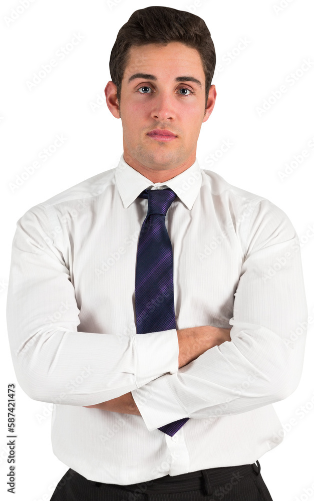 Businessman standing and looking at camera Businessman standing and looking at camera