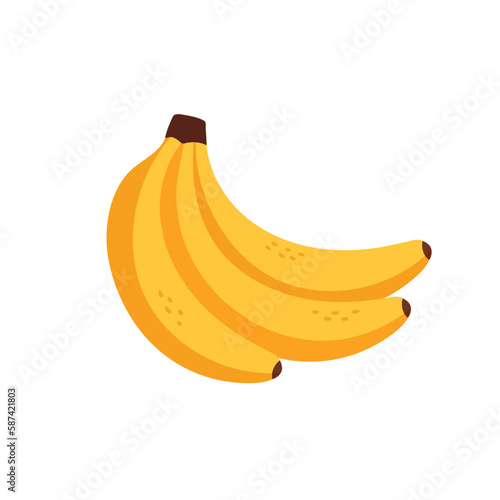 Vector illustration of bananas on a white background