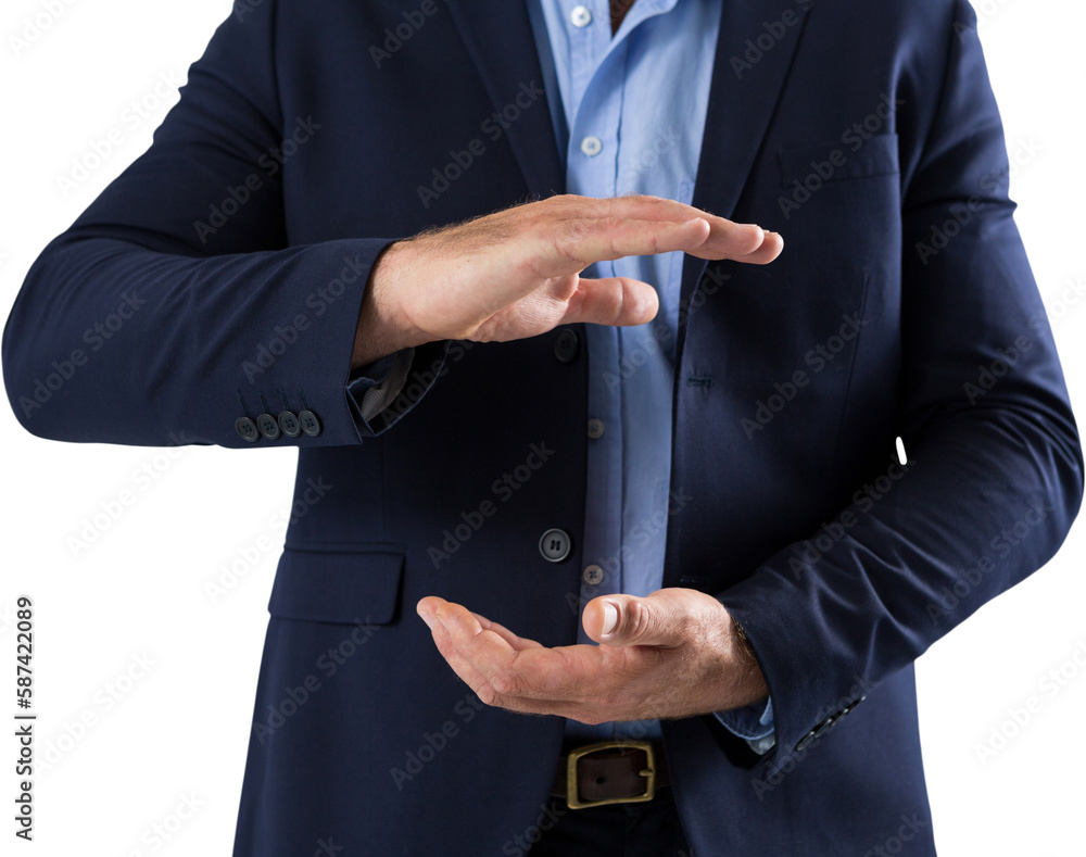 © vectorfusionart - Businessman pretending to hold something