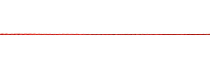 Long straight red rope isolated png with transparency