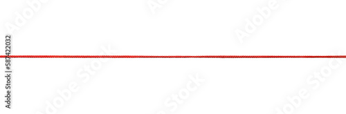 Long straight red rope isolated png with transparency © eshma