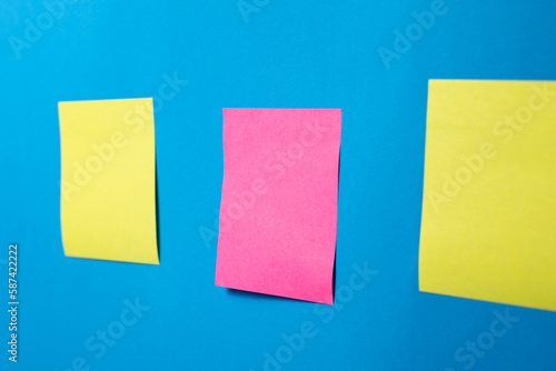 Sticky Notes on a Blue Wall