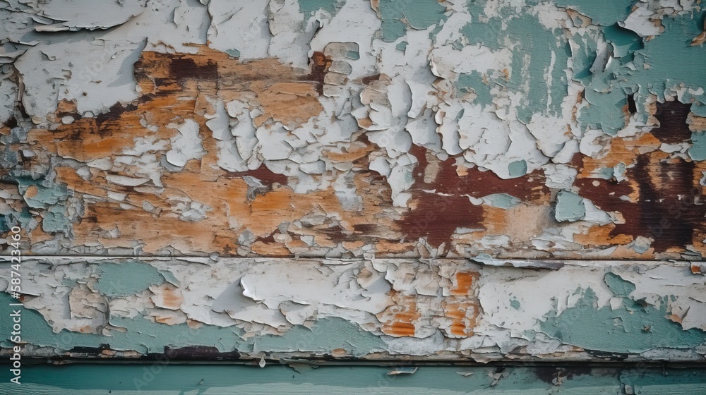 Rustic Peeling Paint Texture Background for Distressed Looks - generative AI