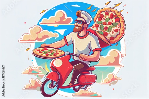 Logo Pizzeria   Carteleria - Generative IA