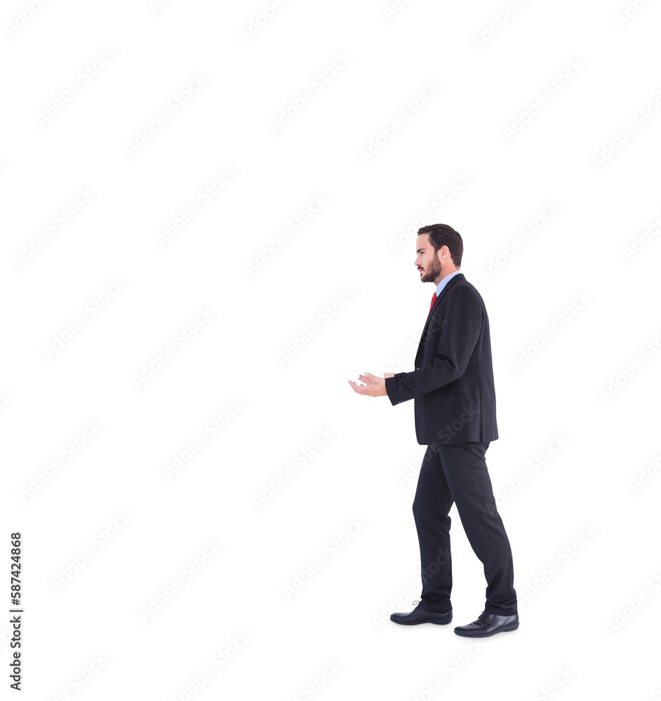 Side view of businessman standing Side view of businessman standing