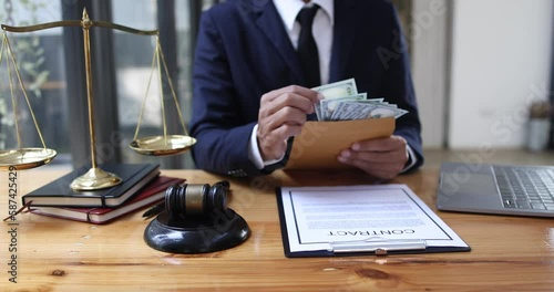 lawyer with money, law concept,