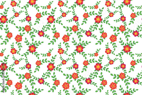 Isolated floral vector seamless pattern background. Perfect use for tablecloth, wrapping paper, textile, fabric, wallpaper projects, scrap-booking, gift-wrap, and much more surfaces.