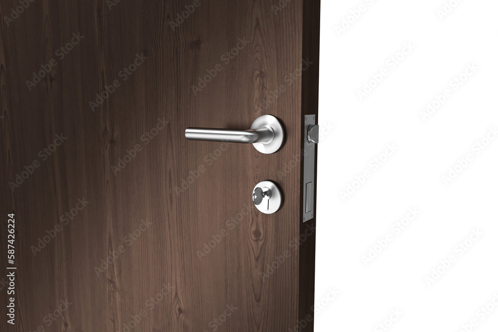 Obraz premium Closeup of door with doorknob