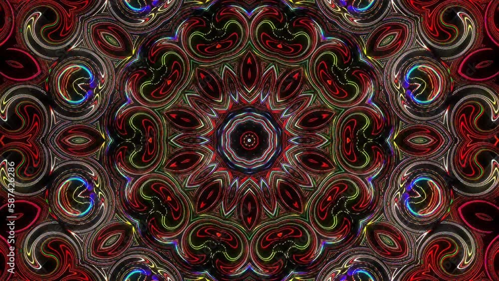 Beautiful abstract kaleidoscope that shines, a radiant light that regulates the subtle movements Beautiful abstract kaleidoscope that shines, a radiant light that regulates the subtle movements