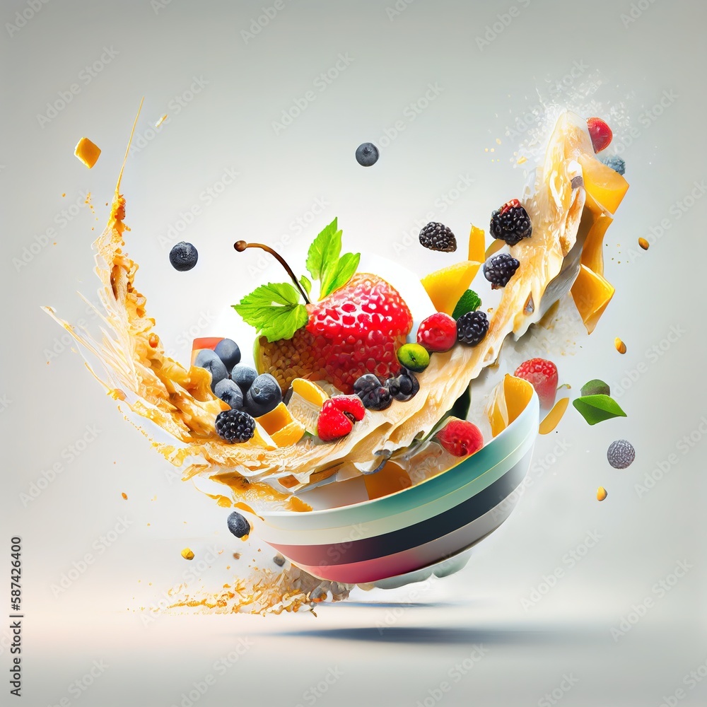Desayuno & Fruta & Leche - Generative IA