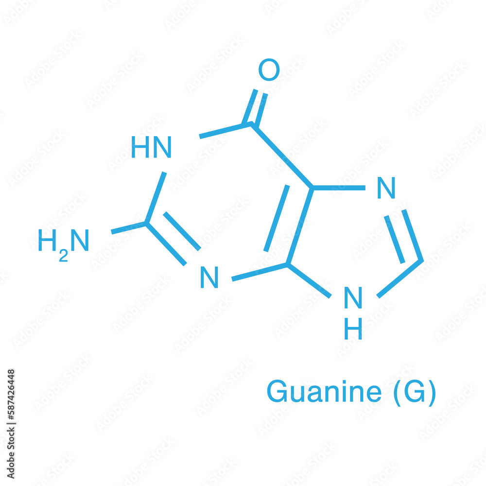 Fototapeta premium Illustrative image of guanine
