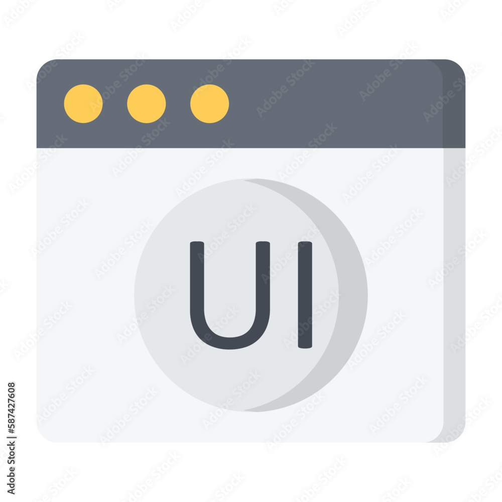 UI Management Flat Icon UI Management Flat Icon