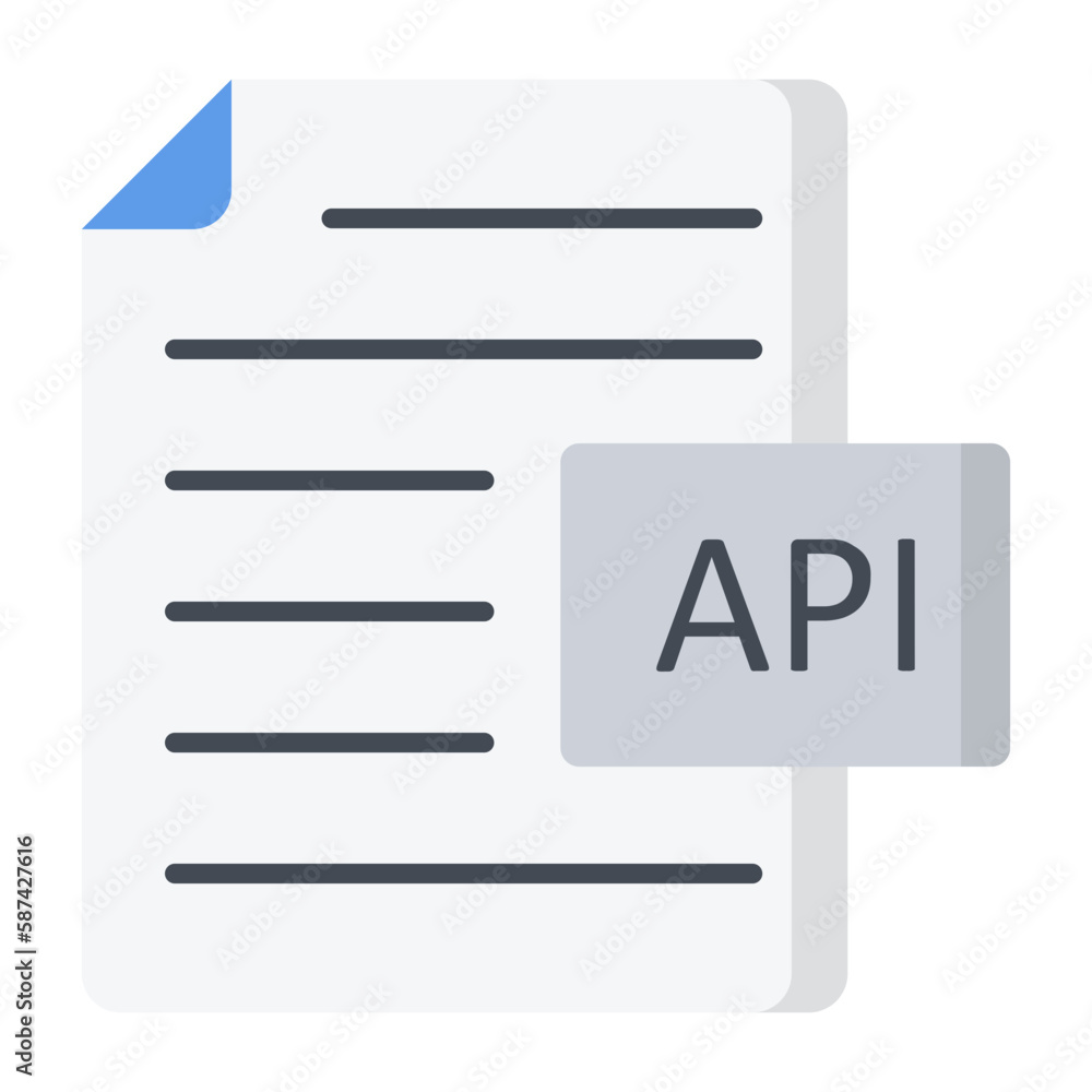 API Documents Flat Icon API Documents Flat Icon