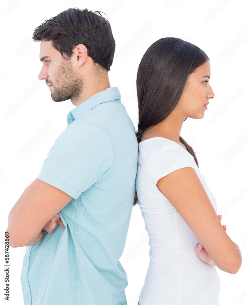 Unhappy couple not speaking to each other Unhappy couple not speaking to each other