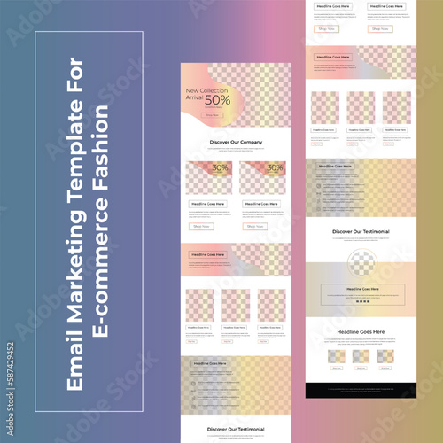 Email marketing Newsletter Template for e commerce Fashion services