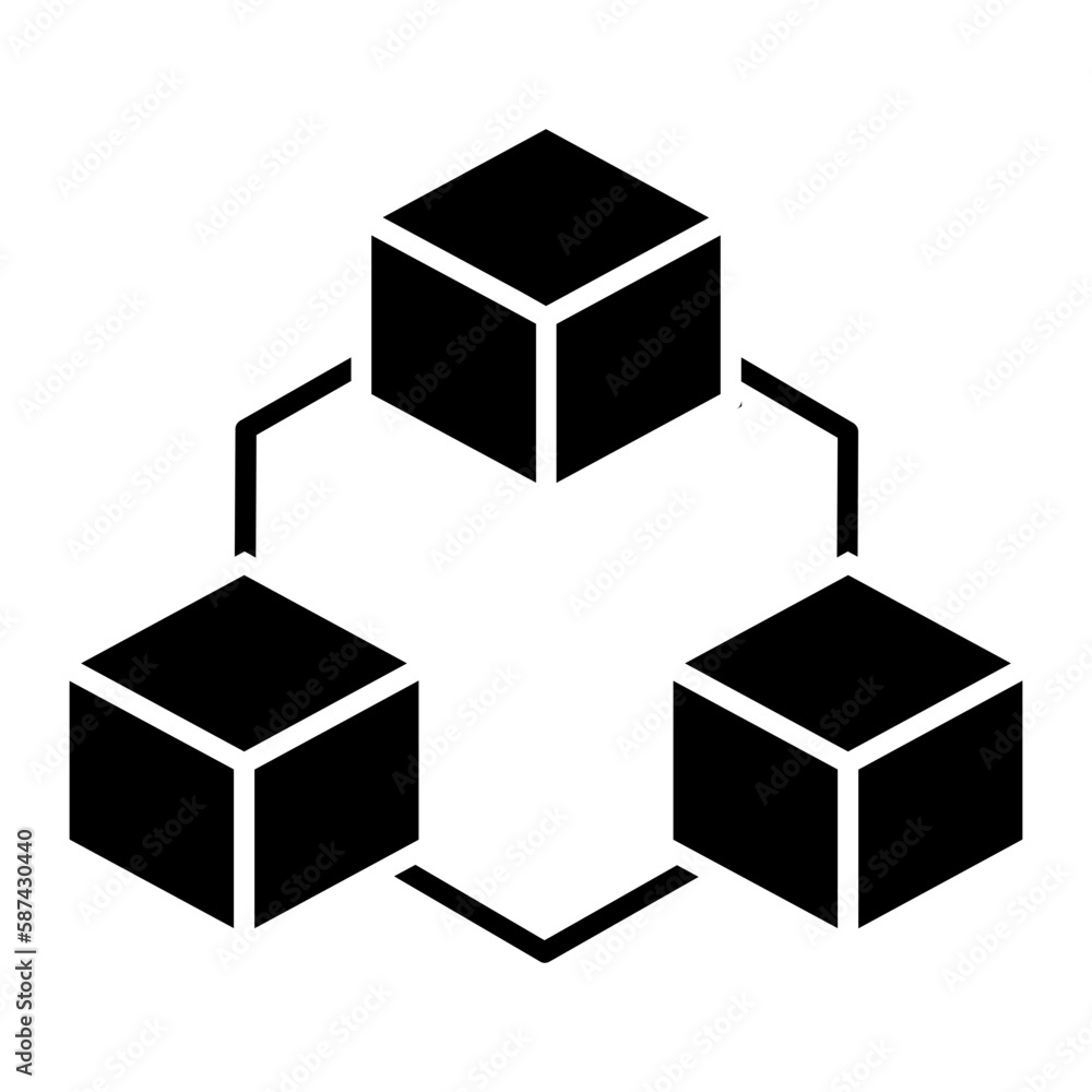 Micro Cube Glyph Icon Micro Cube Glyph Icon