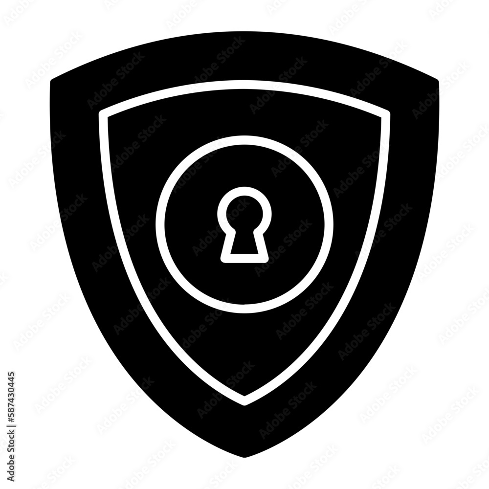 Security Glyph Icon Security Glyph Icon