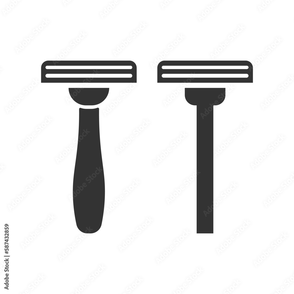 Sharp razor icon. Hygiene set line and background vector ilustration. Sharp razor icon. Hygiene set line and background vector ilustration.