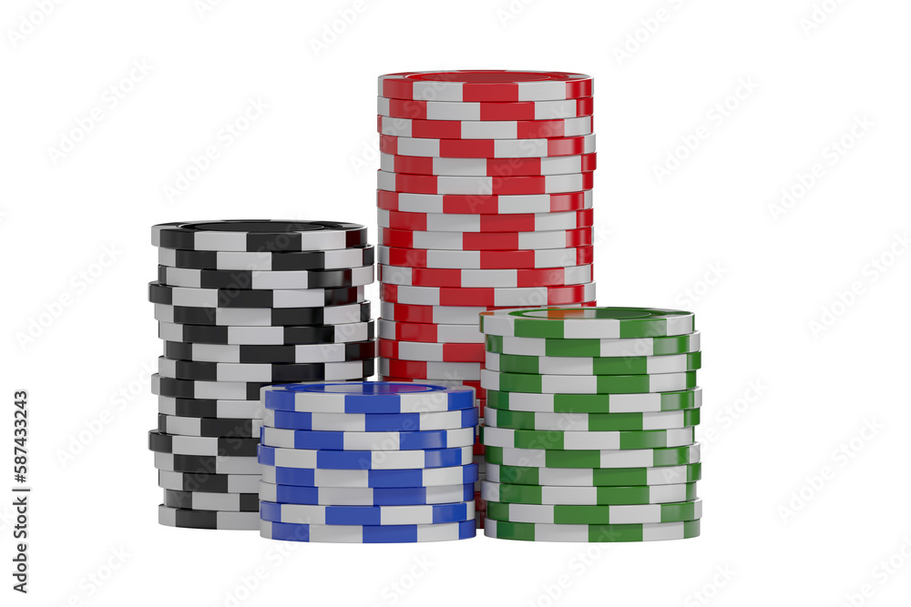 Obraz premium 3D image of gambling chips