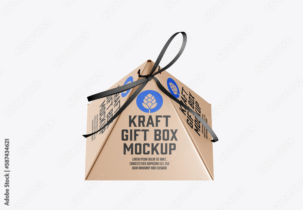 Pyramid Gift Packing Pyramid Gift Box Mockup Stock Template | Adobe Stock