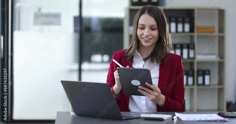 businesswoman working on laptop, statistics and analytic research concept. businesswoman working on laptop, statistics and analytic research concept.